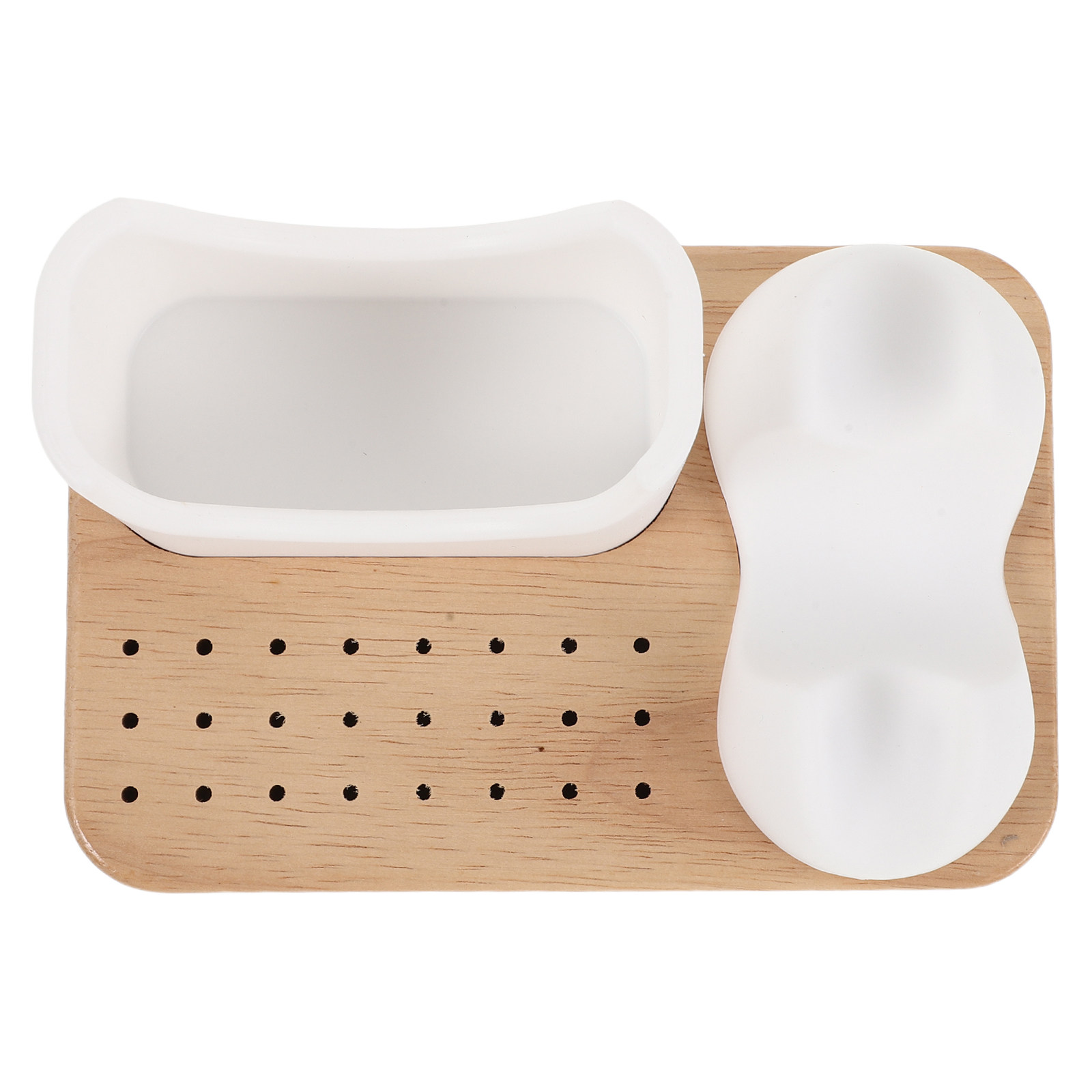 Tech Accessories Storage - ที่วางหัวเจาะเล็บซิลิโคน พร้อมช่องเก็บหัวเจาะ 24 ช่อง อุปกรณ์เสริมโต๊ะทำงานสำหรับช่างทำเล็บแบบพกพา ใช้ได้ทั่วไป