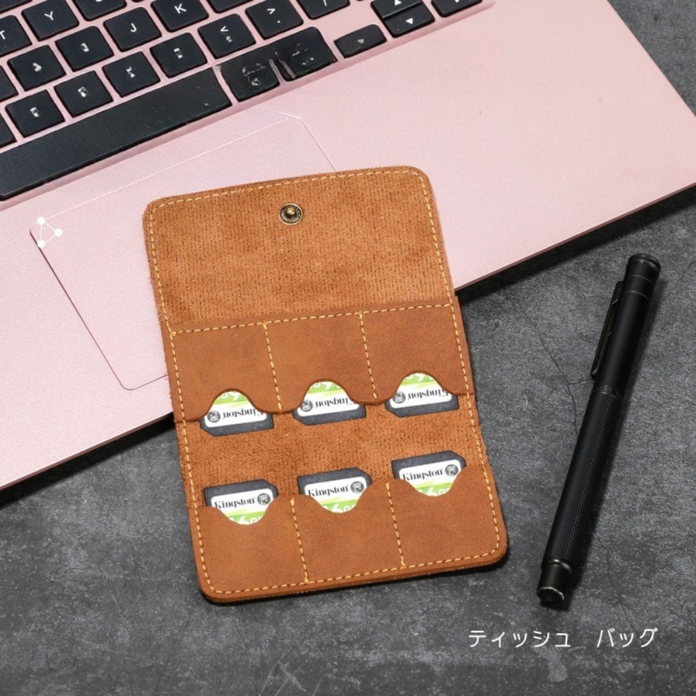 Mobile Tech Accessories - กล่องใส่การ์ดหน่วยความจำหนัง PU มัลติฟังก์ชั่น ช่องใส่การ์ดหลายช่อง สำหรับเก็บการ์ด SD