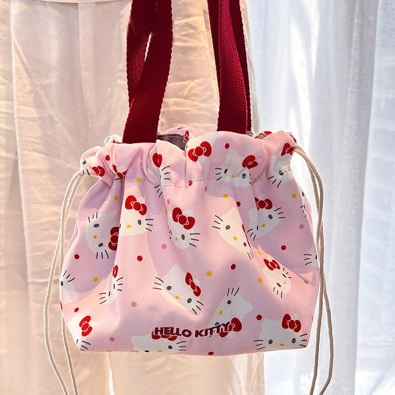 Kawaii Tech Accessories - กระเป๋าใส่อาหารลายซินนามอโรลน่ารักสำหรับผู้หญิง พนักงานออฟฟิศ กระเป๋าเก็บความร้อนลายการ์ตูนคาวาอี้ กระเป๋าใส่อาหารแบบใช้ซ้ำได้สำหรับทำงาน ขายส่ง