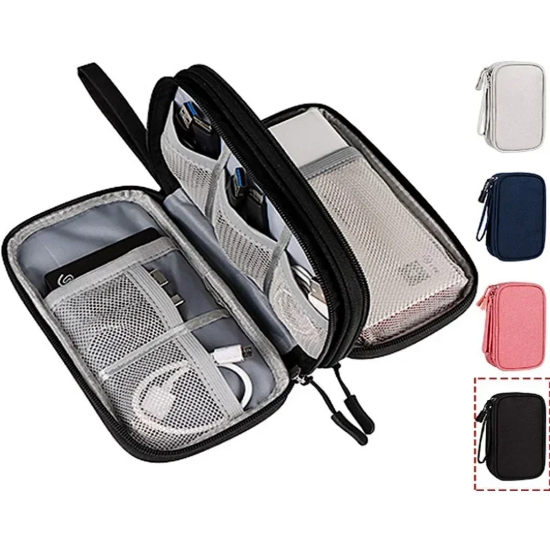Tech Accessories Case - กระเป๋าเก็บสายชาร์จแบบพกพา กระเป๋าเก็บอุปกรณ์ดิจิทัล กระเป๋าเก็บสายชาร์จและสายดาต้า USB อุปกรณ์จัดเก็บอุปกรณ์อิเล็กทรอนิกส์กันน้ำ