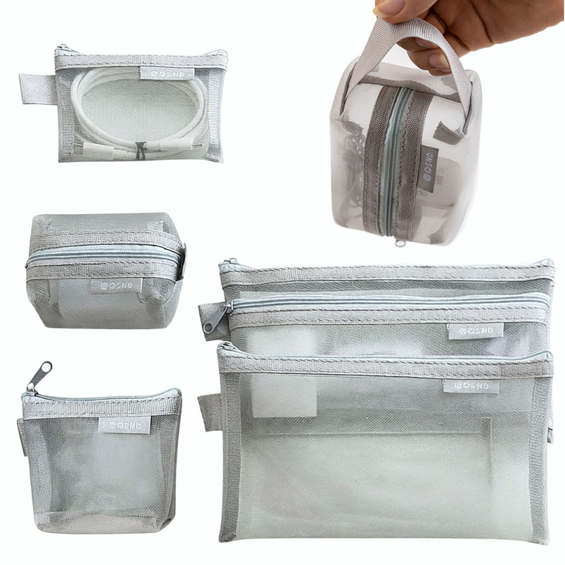กระเป๋าตาข่ายสีเทาสำหรับจัดระเ - Tech Accessories Case บทวิจารณ์และราคา